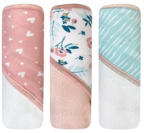 3-Pack Modern Baby Hooded Towel Set
