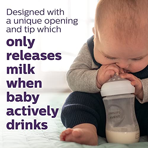 Philips AVENT Clear Baby Bottle with Nipple, 9oz