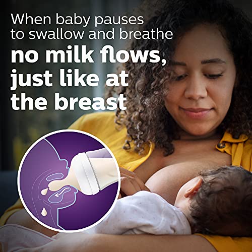 Philips AVENT Clear Baby Bottle with Nipple, 9oz