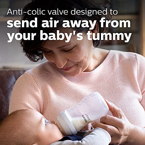 Philips AVENT Clear Baby Bottle with Nipple, 9oz