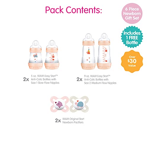 Newborn Essentials "Feed & Soothe" Set (6-Piece), Girl, Pink