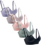 5-Pack Wireless Deep V Neck Nursing Bra
