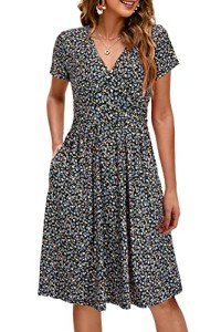 Maternity Floral Midi Dress with Pockets