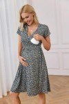 Maternity Floral Midi Dress with Pockets