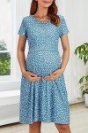 Floral Maternity Nursing Dress for Summer