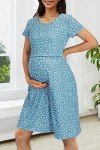 Floral Maternity Nursing Dress for Summer