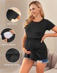 Ekouaer 3-Pack Short Sleeve Nursing Tops
