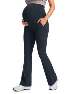 Maternity Flare Leggings with Pockets - True Navy