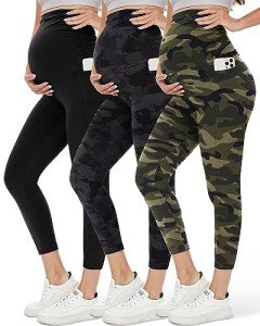 Maternity Leggings with Pockets for Expecting Moms