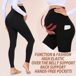4 Pack Maternity Leggings with Pockets - Soft & Cozy