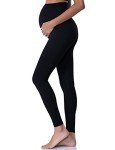 Maternity Belly Leggings for Active Moms - Black