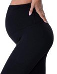 Maternity Belly Leggings for Active Moms - Black