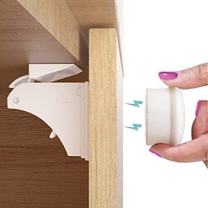 12 Pack Magnetic Cabinet Locks for Child Safety
