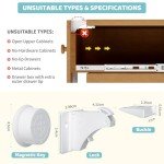 12 Pack Magnetic Cabinet Locks for Child Safety