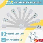 10 Pack Baby Proof Cabinet Locks with Adhesives