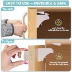 12 Pack Magnetic Cabinet Locks for Child Safety