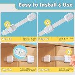 10 Pack Baby Proof Cabinet Locks with Adhesives