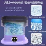 Mini Portable Washing Machine for Baby Clothes (Purple)