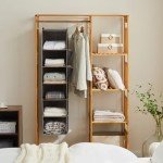 YOUDENOVA 6-Shelf Hanging Closet Organizer - Grey