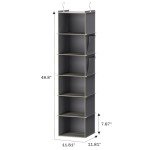 YOUDENOVA 6-Shelf Hanging Closet Organizer - Grey