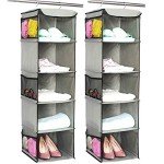 BrilliantJo 5-Shelf Hanging Closet Organizer - 2 Pack