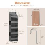 Over-the-Door Storage Organizer with Clear Pockets