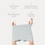 Frida Mom Postpartum Disposable Boyshort Underwear, Grey