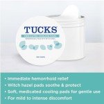 TUCKS Medicated Cooling Pads with Witch Hazel, 100 Count