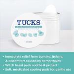 TUCKS Medicated Cooling Pads with Witch Hazel, 100 Count