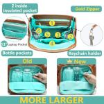 Leather Diaper Bag Backpack for Moms
