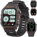 XSCQ Men's Military Smart Watch with GPS & Fitness Tracking