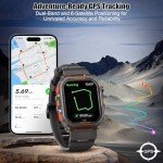 XSCQ Men's Military Smart Watch with GPS & Fitness Tracking