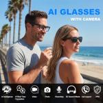 AMZISH AI Smart Glasses with HD Camera & Audio