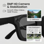 AMZISH AI Smart Glasses with HD Camera & Audio
