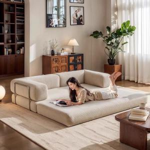 Modern Compression Sofa - Convertible Sleeper Sofa Bed with Pillow Back Support - Corduroy Foldable Sofa Bed with Fixed-Shape