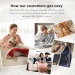 Bedsure Sherpa Fleece Blankets Queen Size for Bed - Thick and Warm, Soft Fuzzy Plush Queen Blanket for Winter, Grey, 90x90 Inches