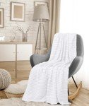 Utopia Bedding White 100% Cotton Waffle Blanket 300 GSM [Queen - 90x90 Inch] Soft Lightweight Breathable Bed Blanket for All Season