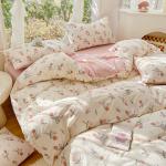 Bonenjoy Duvet Cover Soft Bed Cover Floral Style Quilt Cover 이불커버 Single/Double/Queen Size Comforter Cover (No Pillowcase)