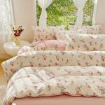 Bonenjoy Duvet Cover Soft Bed Cover Floral Style Quilt Cover 이불커버 Single/Double/Queen Size Comforter Cover (No Pillowcase)