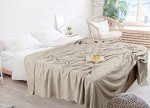 Utopia Bedding Khaki 100% Cotton Blanket [King Size - 90x108 Inch] 350GSM Lightweight, Soft and Breathable Thermal Blanket for All Seasons