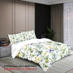 3pcs plants pattern printed bedding set,soft and comfortable, 1*duvet cover+2*pillowcase, suitable for women and adult's bedroom