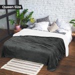 Utopia Bedding Sherpa Blanket Queen Size (Grey, 90x90 Inches) - Soft Lightweight Plush Fleece Reversible Blanket for Bed, Sofa, Couch, Camping and Travel