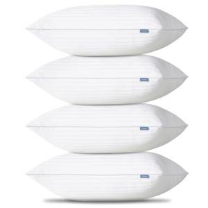 CozyLux Pillows Standard Size Set of 4, Cooling Hotel Quality Bed Pillows with Premium Soft Down Alternative Fill for Side Back and Stomach Sleepers - 4 Pack, Standard, 18x26 Inches