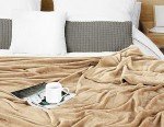 Utopia Bedding Camel Fleece Blanket Queen Size Lightweight Fuzzy Soft Anti-Static Microfiber Bed Blanket (90x90 Inch)