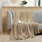 Utopia Bedding Camel Fleece Blanket Queen Size Lightweight Fuzzy Soft Anti-Static Microfiber Bed Blanket (90x90 Inch)