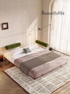 туалетный столик Medieval style small apartment solid wood bed mobile pillow flush edge double bed minimalist second bedroom tat