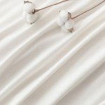 BDEAR Linen Feel Duvet Cover Queen Size, 100% Washed Cotton Comforter Cover Size 90x90inch with Zipper Closure and 2 Pillowcases, Solid-Off White