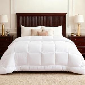 Bedsure Full Comforter Duvet Insert, All Season Bed Comforter, Quilted Down Alternative Duvet, Box Stitched Comforters with Corner Tabs, Machine Washable, 82 x 86 Inches (White)