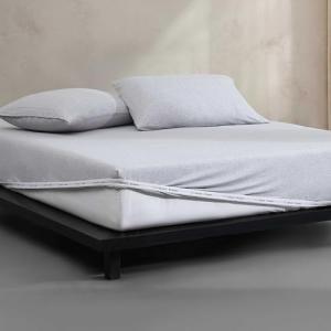 Calvin Klein - King Size Sheets Set, Lightweight Sheets Made from a Naturally Soft Cotton Blend - Bed Sheets with Matching Pillowcases & Fitted Sheet (Modern Cotton Grey/Blue)