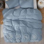 Bedsure 100% Jersey Knit Cotton Duvet Cover King Size - Ultra Soft T-Shirt Cotton Bedding Set, Includes 1 Duvet Cover 104x90 Inches with Zipper Closure & 2 Pillowcases (Mineral Blue)